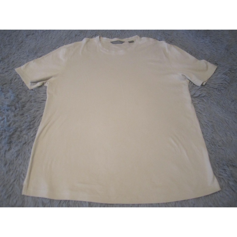 Daniel Cremieux Signature Shirt Mens XL Beige Crewneck 100% Cotton Tee